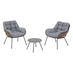 Salon de jardin duo PAOPAO Gris & Graphite