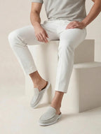 White Suède Yacht Mule
