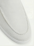 White Suède Yacht Mule