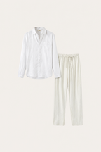 Bellagio Linen Set Long Sleeve White