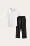 Trento Linen Set White/Black