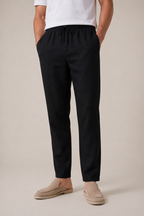 Linen Bayside Trousers Black
