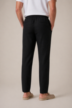 Linen Bayside Trousers Black