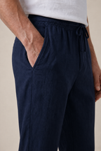 Linen Bayside Trousers Navy