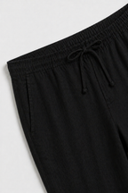 Linen Bayside Trousers Black