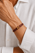 Aurea Bracelet Burgundy/Gold