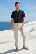 Trento Linen Set Black/Beige