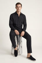 Bellagio Linen Set Long Sleeve Black