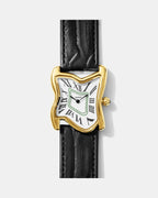Square Melting Watch Large Gold