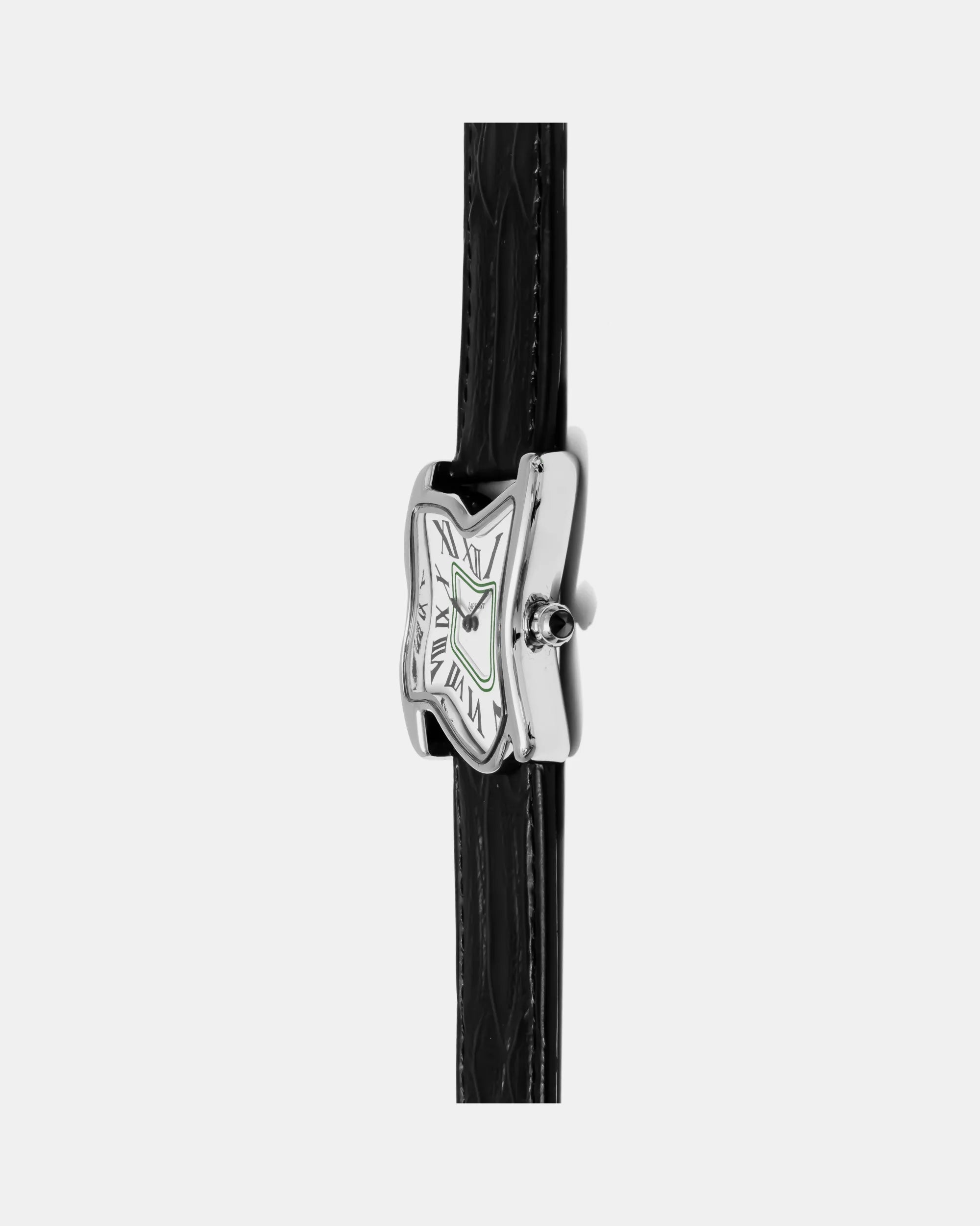 Square Melting Watch Large Silver