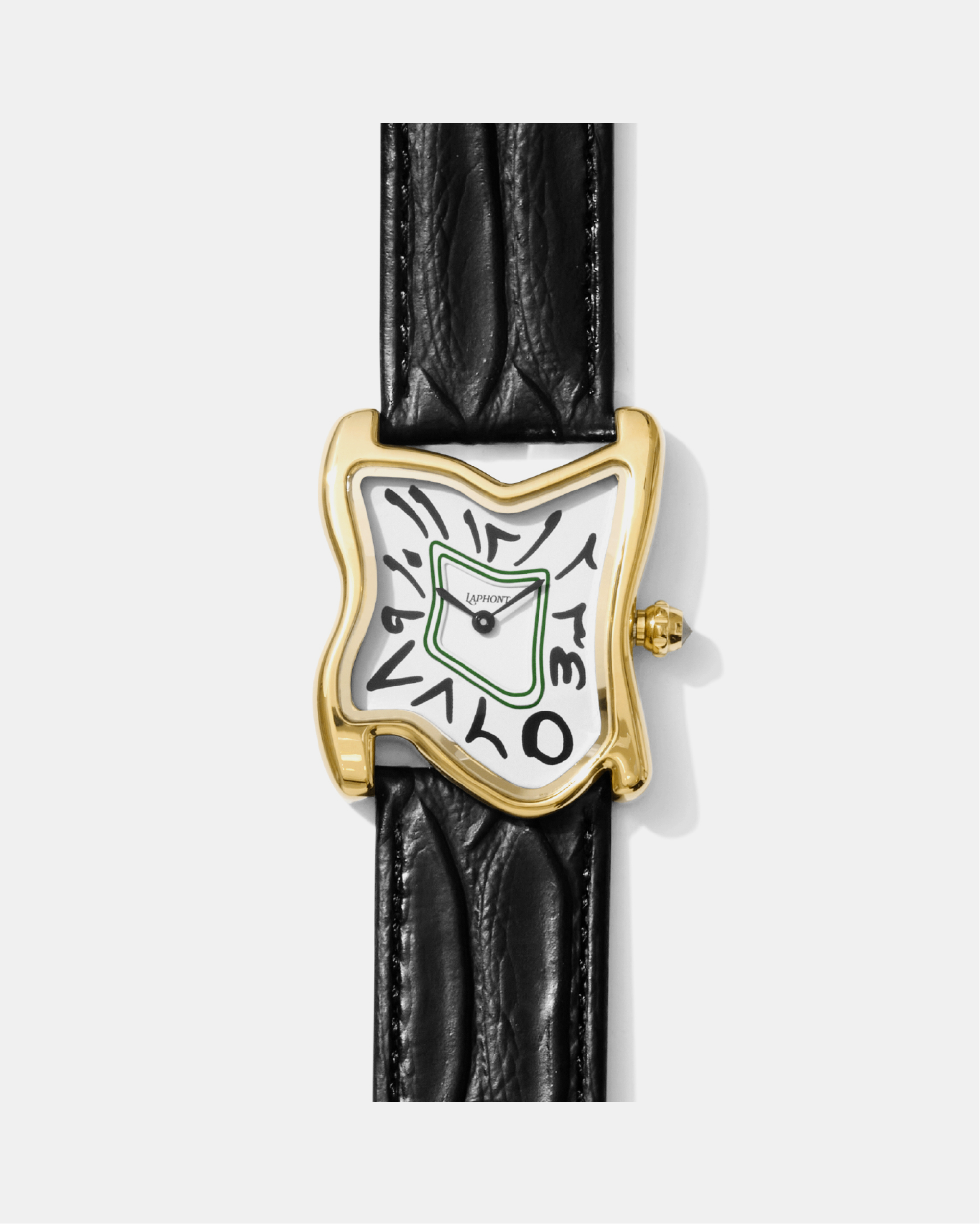 Square Melting Watch Large Gold