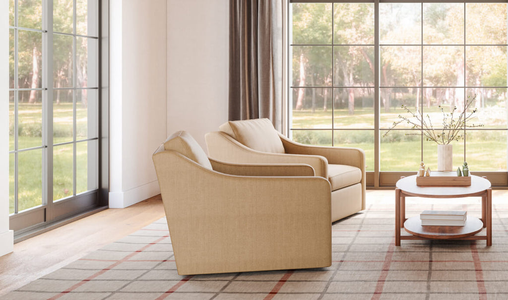 Meera Swivel Chair in Natural Latex