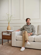 Rio Plush Bumper Sectional in Natural Latex