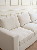 Rio Plush Chaise Sectional in Natural Latex