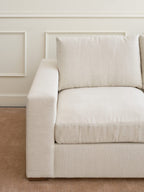 Rio Plush Chaise Sectional in Natural Latex