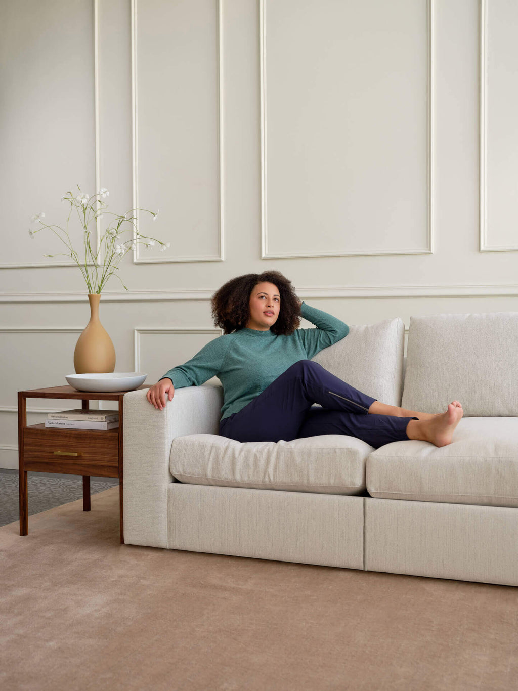Rio Plush Modular Corner Sectional in Natural Latex