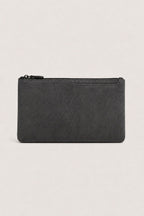 Alcantara Clutch Bag Dark Gray