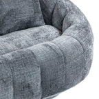 Canapé Compressé 2 Places En Chenille - Gris