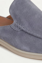 Baby Blue Suède Yacht Mule