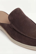 Brown Suède Yacht Mule