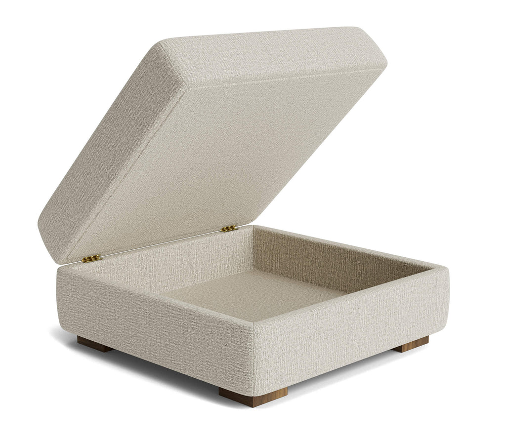 Idan Storage Ottoman in Natural Latex