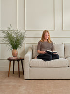 Meera Chaise Sectional in Natural Latex