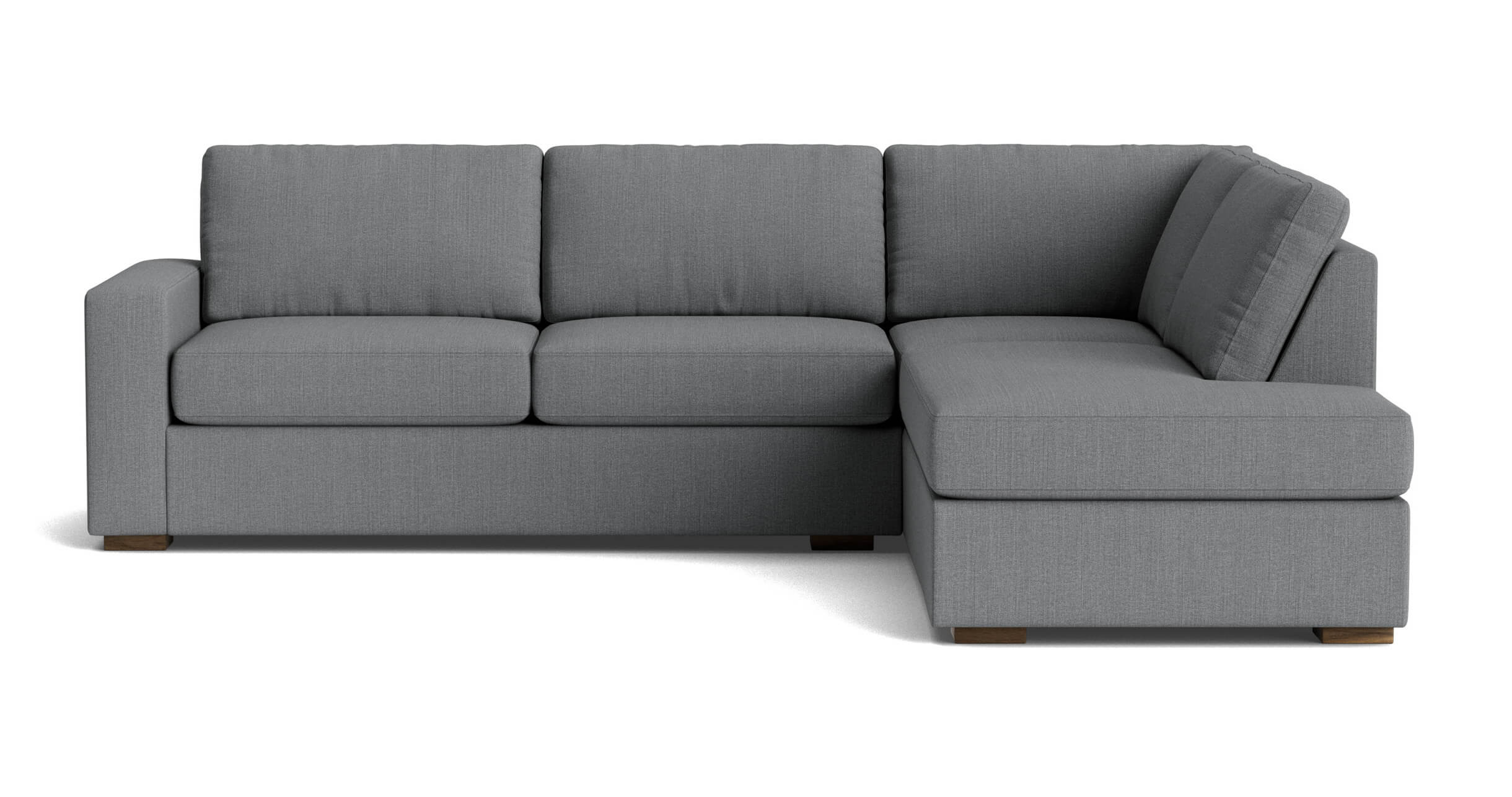 Rio Plush Bumper Sectional in Natural Latex