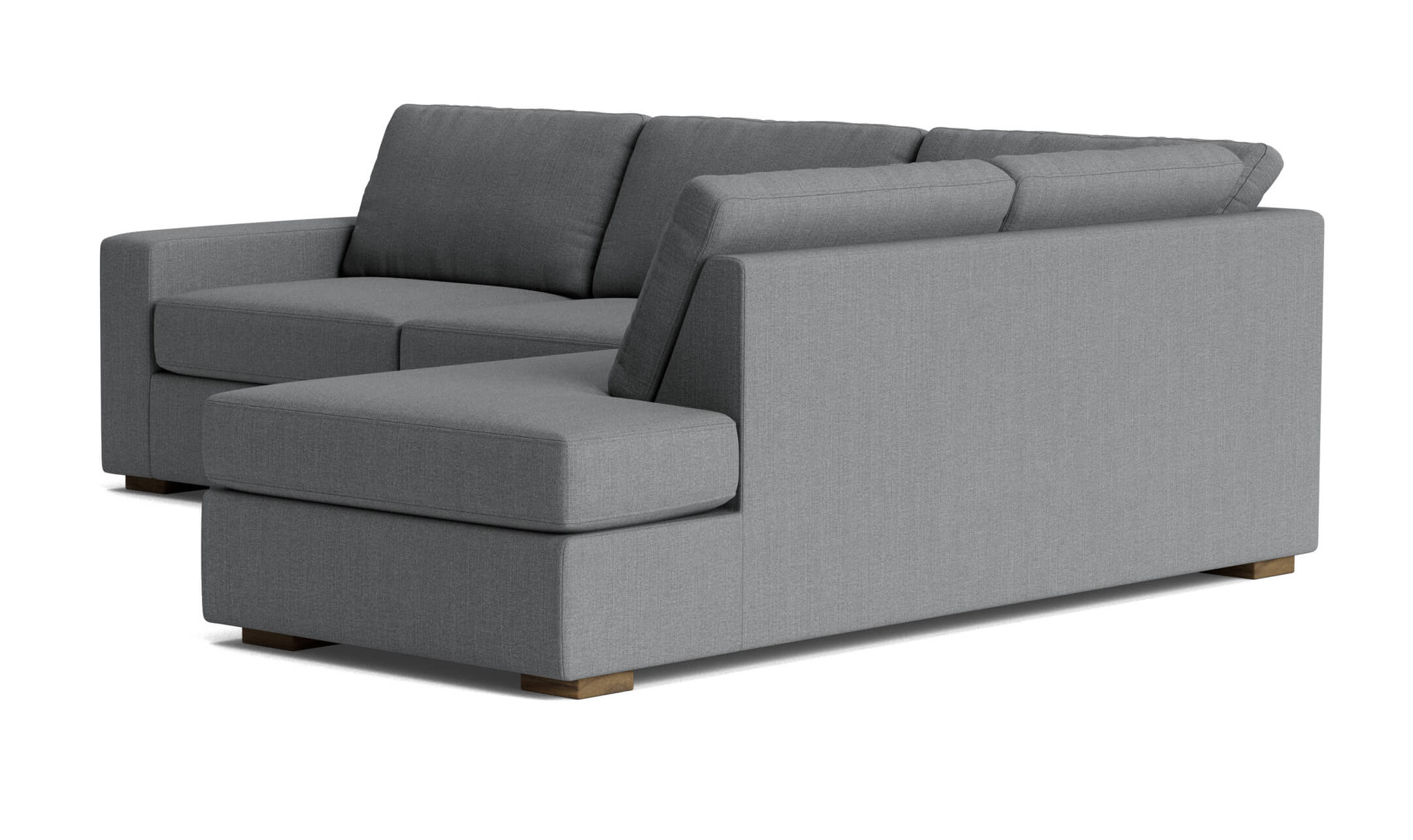 Rio Plush Bumper Sectional in Natural Latex