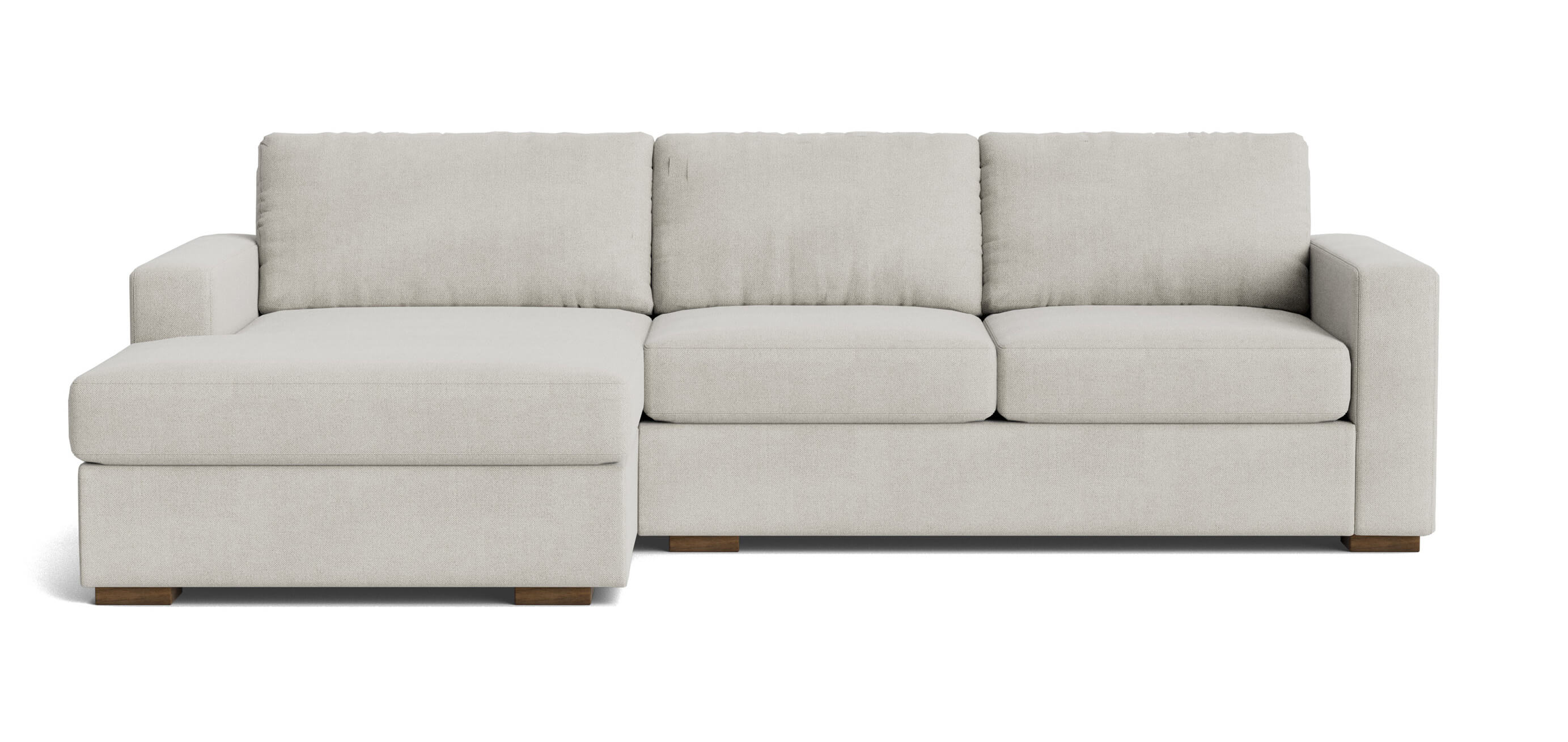 Rio Plush Chaise Sectional in Natural Latex
