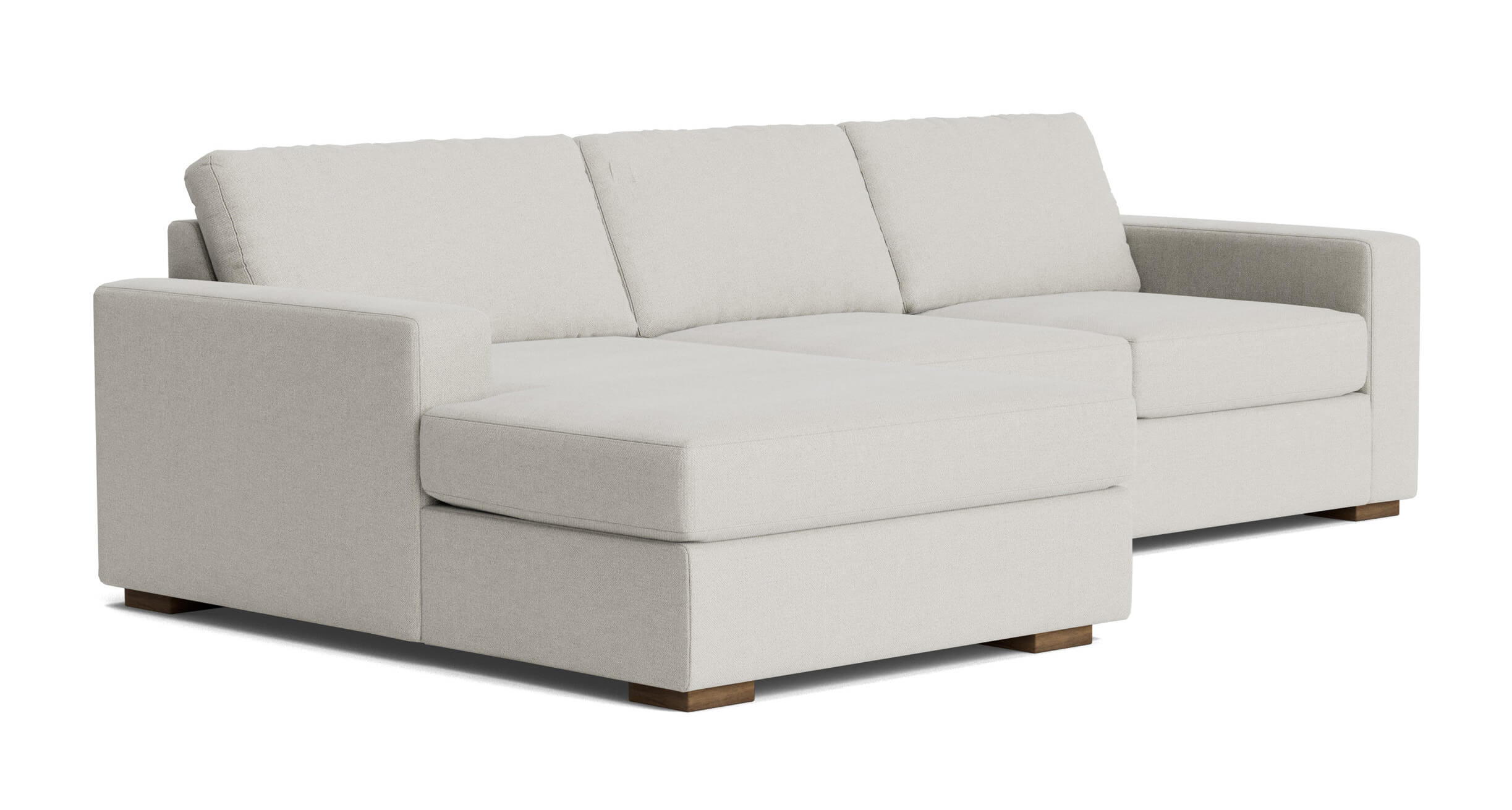 Rio Plush Chaise Sectional in Natural Latex