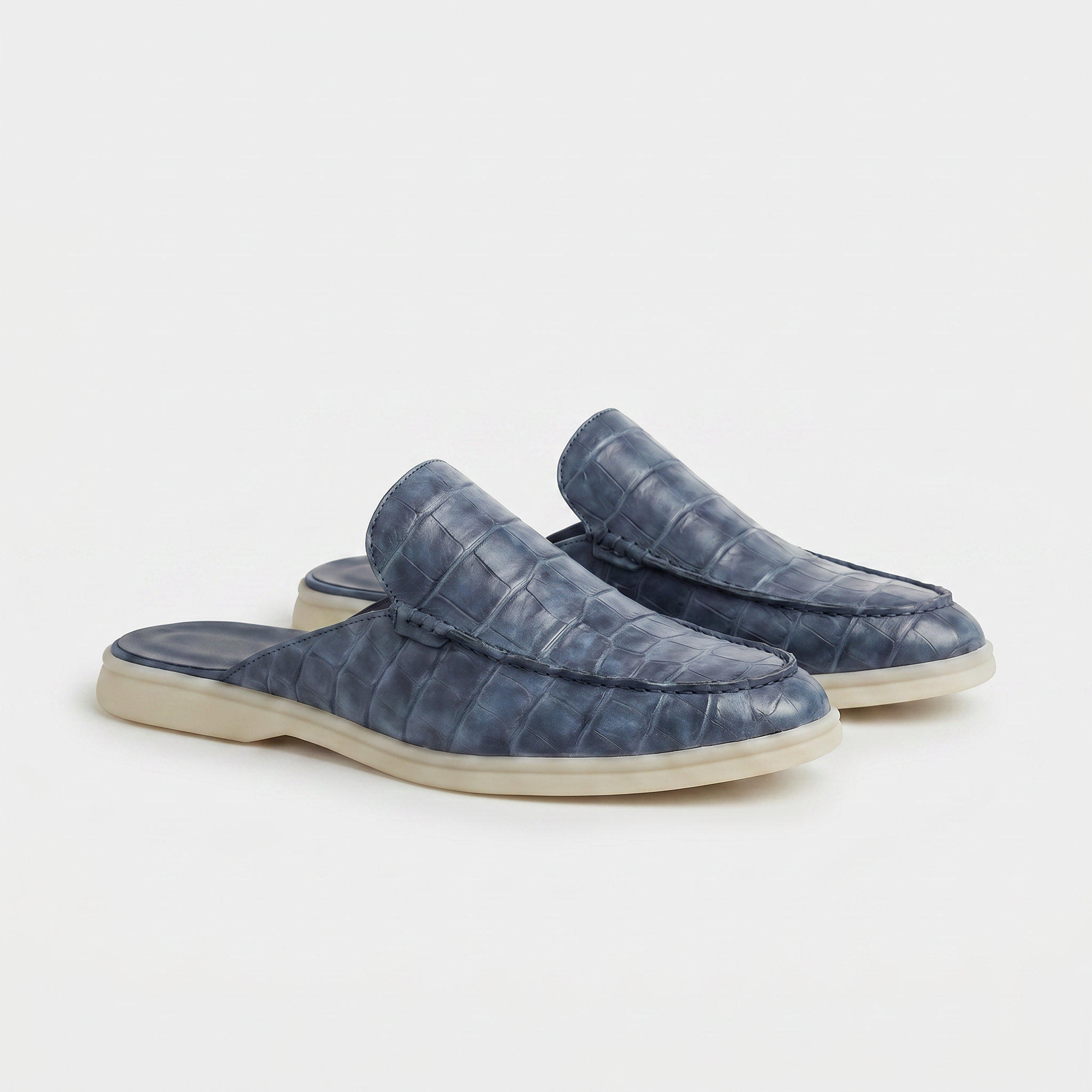 Slate Blue Croco Mule Yacht | LIMITED EDITION