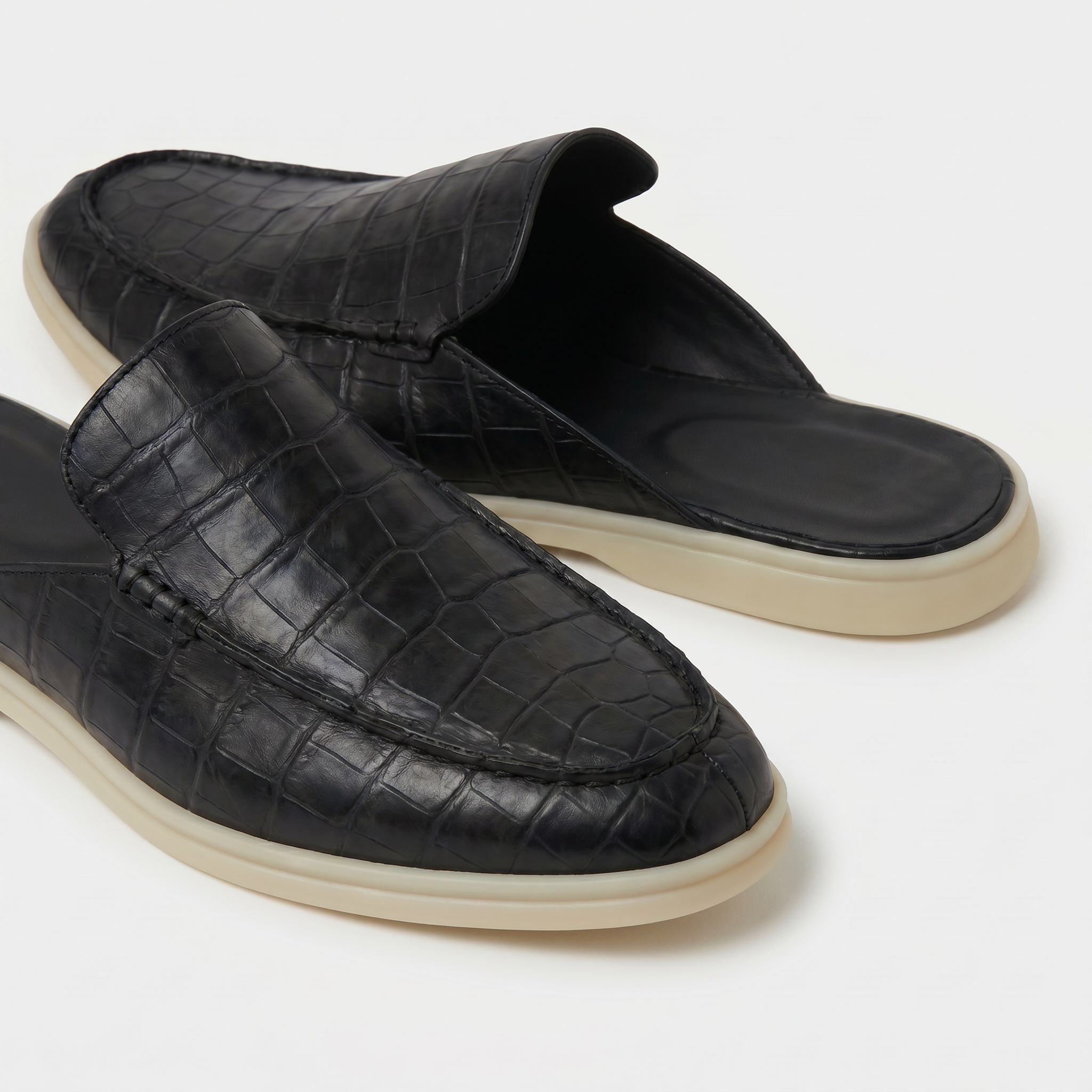 Black Croco Mule Yacht | LIMITED EDITION