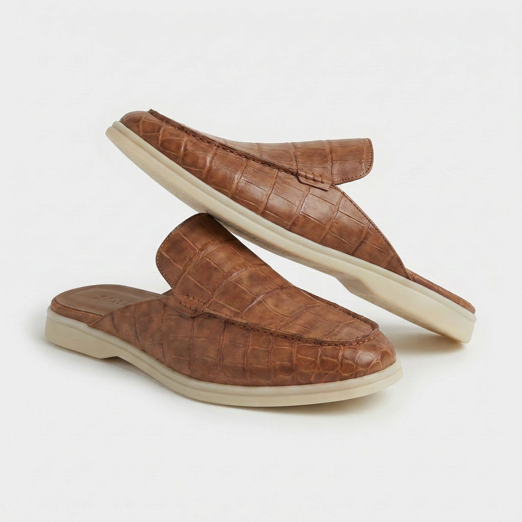 Tan Croco Mule Yacht | LIMITED EDITION