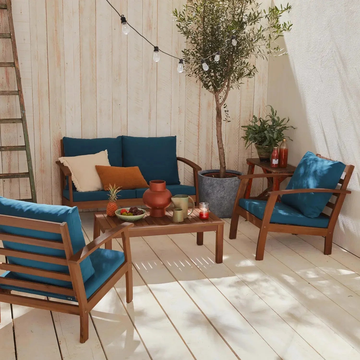 Ushuaia Salon de jardin bois d'acacia 4 places